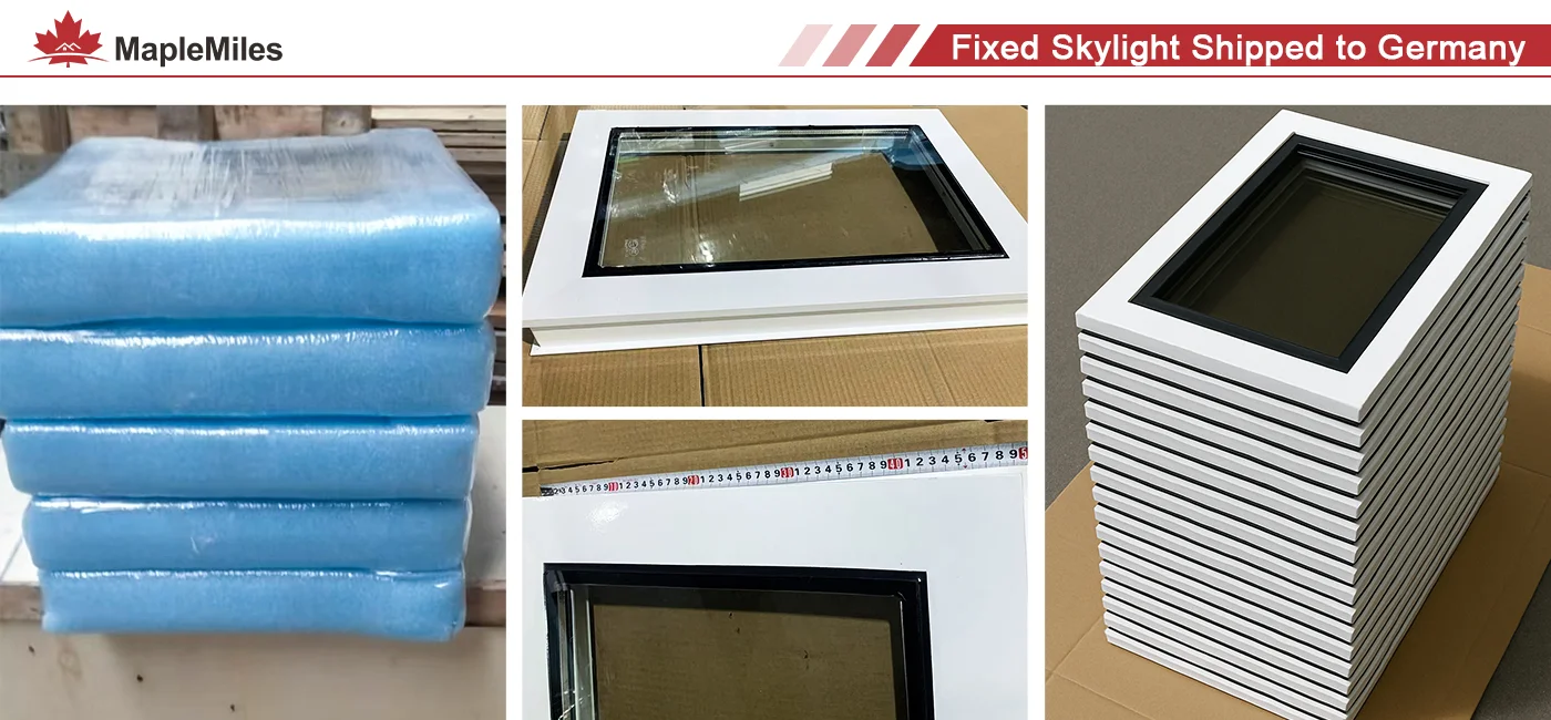 Package and Shipment of Fixed Skylight to Germany