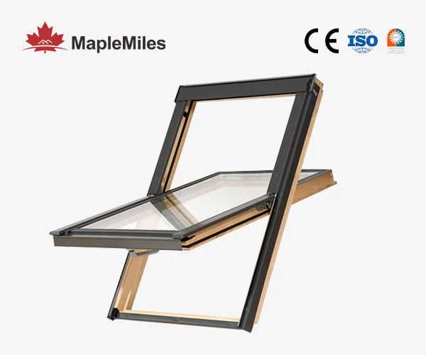Aluminum Clad Wood Pivot Roof Windows