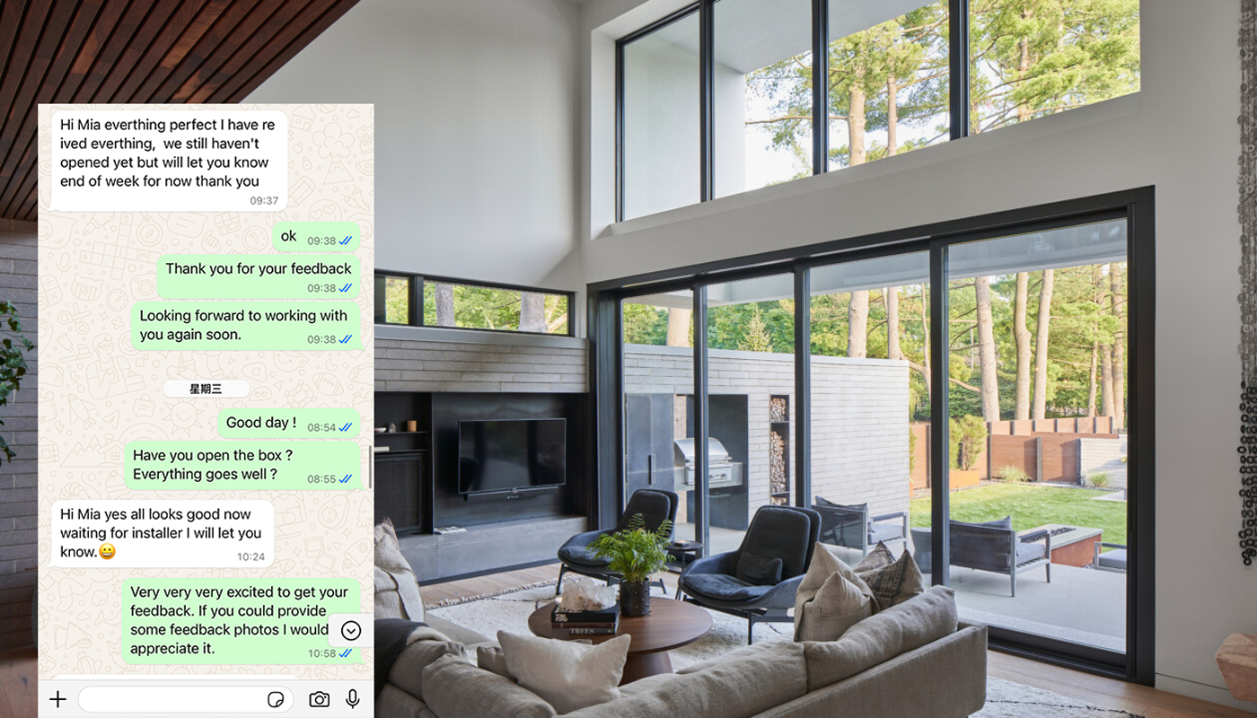 Feedback of Sliding Glass Door